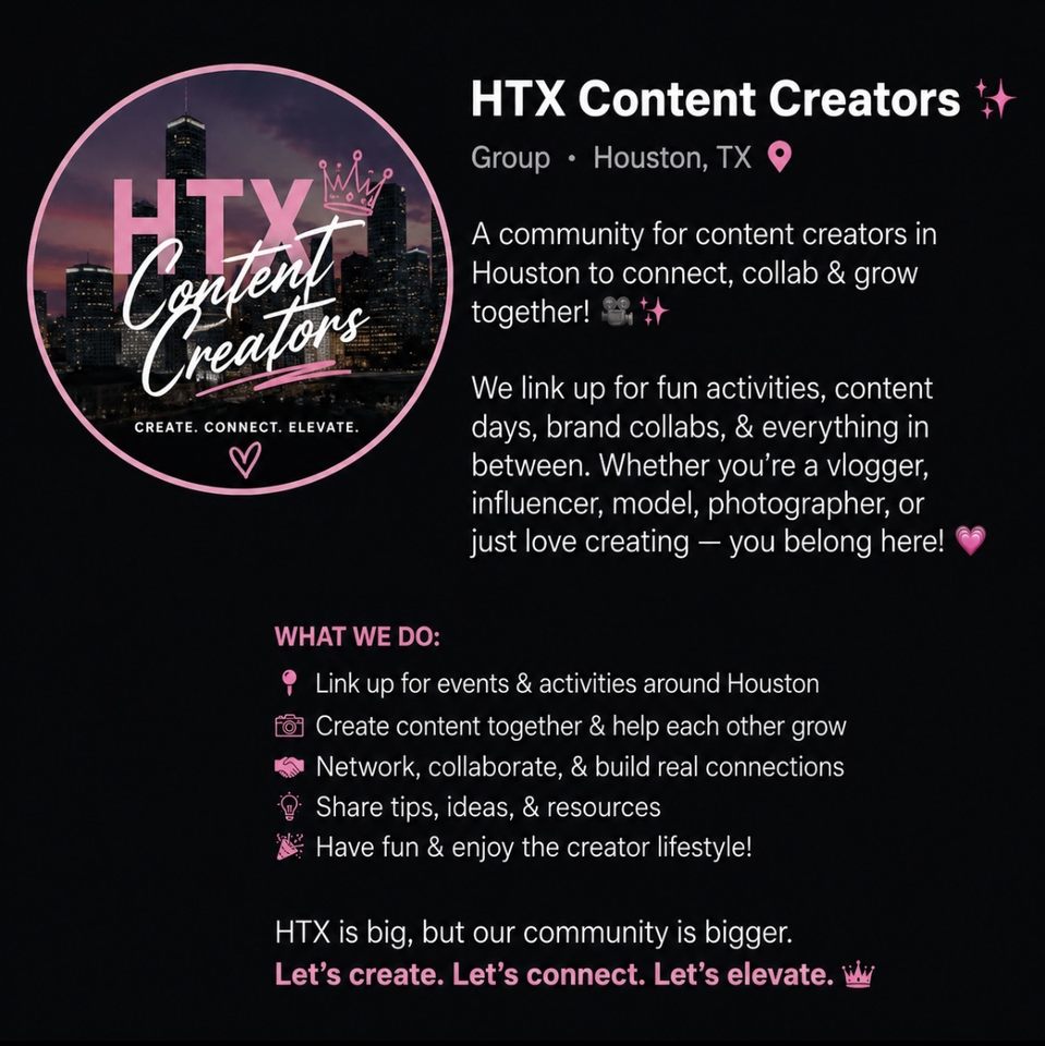 Group avatar for HTX Content Creators 🎥 📸