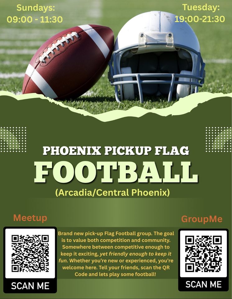 Group avatar for Adult Phoenix Pickup Flag Football (Arcadia/Central Phoenix)