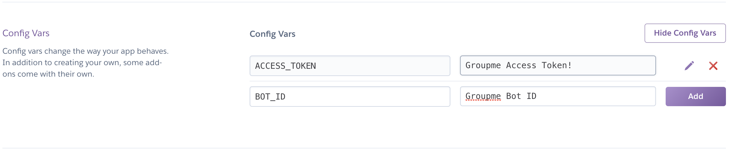 Edit your environment variables