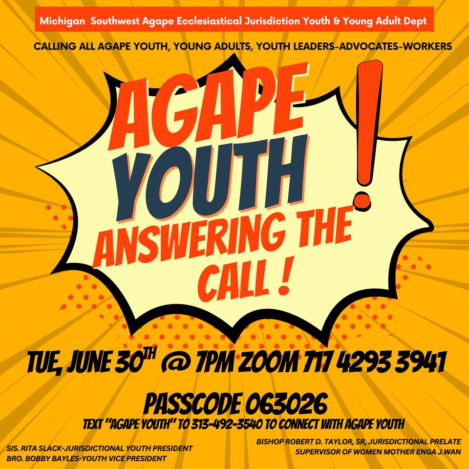 Group avatar for AGAPE YOUTH YOUNG ADULT CHAT