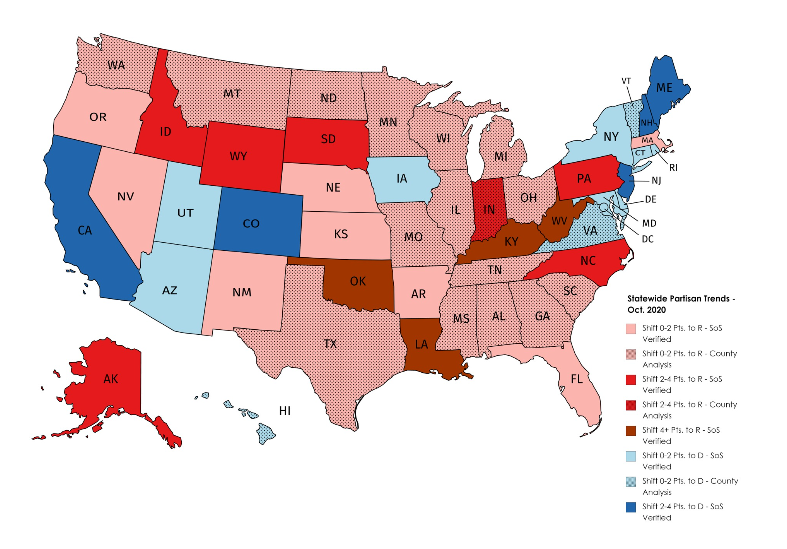 Change in voter registration map since '16 | Political Talk